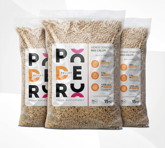 60 Bolsas de Pellet Madera 15 kg